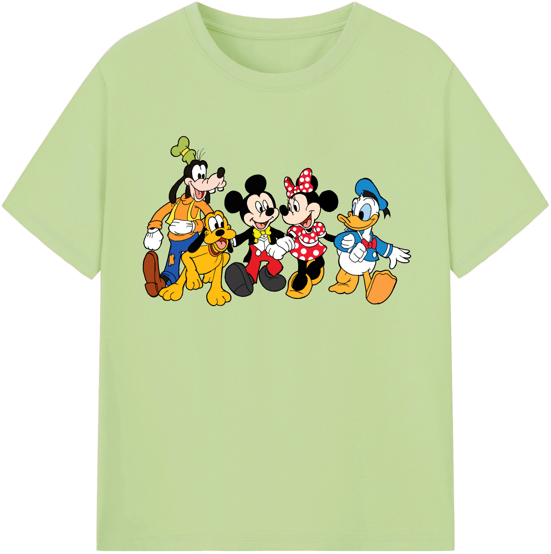 （画像用） ミッキーマウス Mickey Mouse 綿100％半袖Tシャツ（フロントプリント）